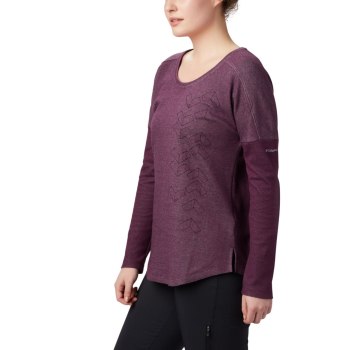 Columbia Times Two Novelty Knit Long Sleeve, Sudaderas Negros Rosas Para Mujer | 905283-RDB